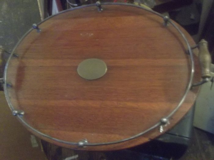 a antique oak galley tray c 1910