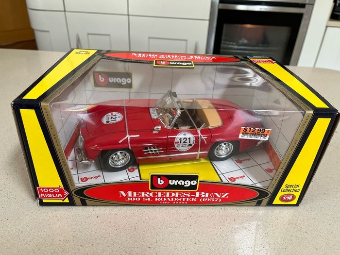 Mercedes 300 SL Mille Miglia Argentina 1/18 Burago Rare