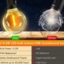 Outdoor Garden Festoon String Lights 36ft Waterproof Outside Gazebo Light Mains Powered with 15+2 Shatterproof G40 LED Bulbs Hanging Patio Lighting for Indoor Cafe Pergola Backyard Balcony (FREE POSTAGE) Image 5