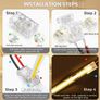 13 Packs of 2-Pin 8Mm LED Strip Connectors, No-Solder LED Tape Light Connectors, Connectors for Linking Strips to Wires in Gapless Track Lighting for 12V And 24V Single Colour COB/SMD 2835 3528 Image 2