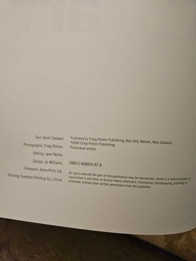 The Food Of Art. New Zealand Painters And Their Food. By Keith Stewart. Photographs By Craig Potton. First Edition Large Volume Paperback In Good Condition.  See Photos For Same.