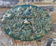 Green Man garden plaque