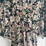 Ladies black-based floral print midi dress: Size 10 Image 3
