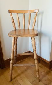 High Wooden Kitchen Stool