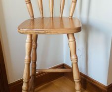 High Wooden Kitchen Stool