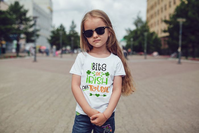 Bits Of Irish All Trouble Boys And Girls T-shirt Tee Top Shirt Patrick's Parade