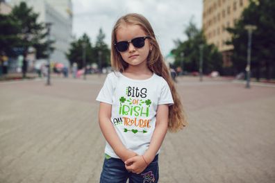 Bits Of Irish All Trouble Boys And Girls T-shirt Tee Top Shirt Patrick's Parade