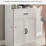 Tall Kitchen Storage Cabinet with Drawer and Upper Glass Doors white Image 3