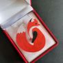 Red Fox Brooch Acrylic Pin Badge Lapel Fox Animal Broach Woodlands Theme Wild Life Image 2