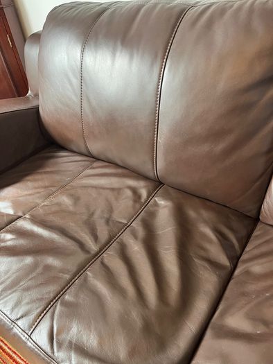 leather brown sofa