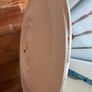 Pair of decorative white ceiling roses for chandeliers or pendant lights. Image 6