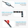 TV LED Backlights 4.5M,Romwish LED Strip Lights with Bluetooth APP Control for 65-75 inch TV, 16 Million Colors, Music Sync Color Changing + Sensitive Mic + Timing Function, Adapter USB Powered Image 3