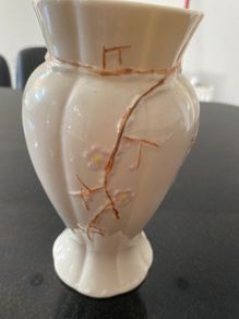 Beleek cherry blossom vase