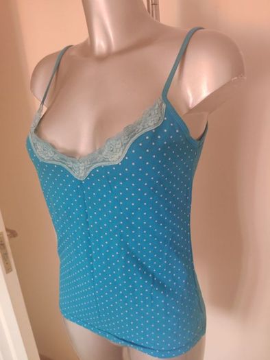 Blue polka dot Secret Possessions cami top size UK16 EU44 Postage included