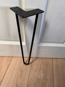 18" Hairpin Legs Black Metal x 4