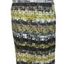 M&S Yellow Multi Geometric Print Linen Blend  Pencil Skirt Pockets Lined  Uk 14 Image 2