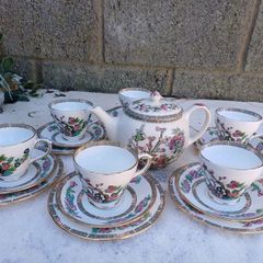 Vintage Bone China Indian Tree Set