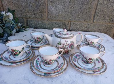 Vintage Bone China Indian Tree Set
