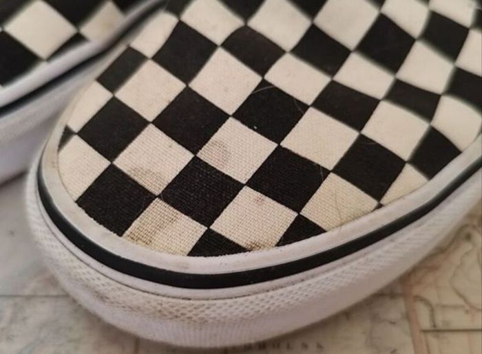 Genuine Vans Checkerboard Slip Ons in Size UK 5