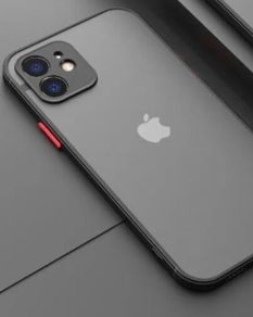 Smoke Silicone Case For iPhone 12 MINI Cover with Camera Protector