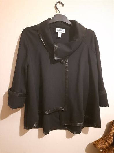 Joseph Ribkoff black asymmetrical jacket