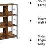 New 3 Tier Ladder Shelf Bookcase (Rustic Brown) FREE P&P Image 7