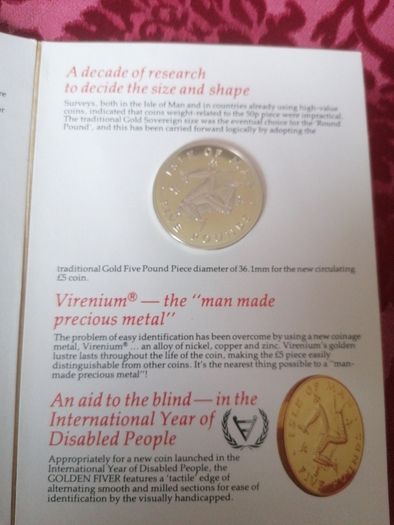 1981 Isle Of Man Silver Proof 5 Pounds Coin
