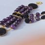 Natural Amethyst Bracelet & Earrings Set Image 2