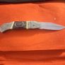 Lock knife with bear head bone handle Image 7