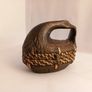 Small hand carved wooden  ebony duck and woven rattan tribal trinket/jewellery box  Figurine Statue figurine  Hand sculpted african statues Decor great gift present display Image 2