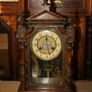 Victorian Walnut Shelf Clock. - (works well and keeps time) 9" x 5" H-9,4" Image 3