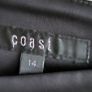 COAST Black Hi-Shine  A-Line skirt with belt loops Sz 14 Image 6