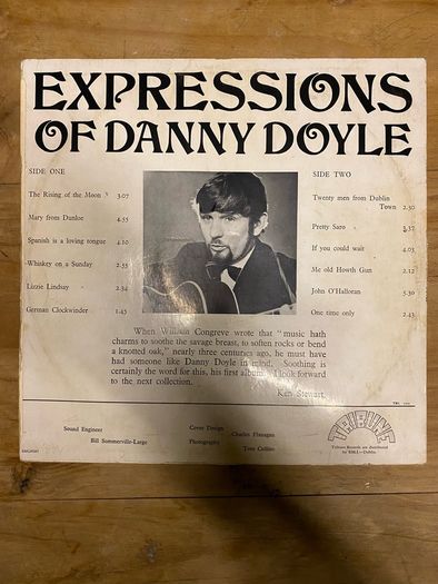 Vintage Vinyl LP Expressions of Danny Doyle 1968