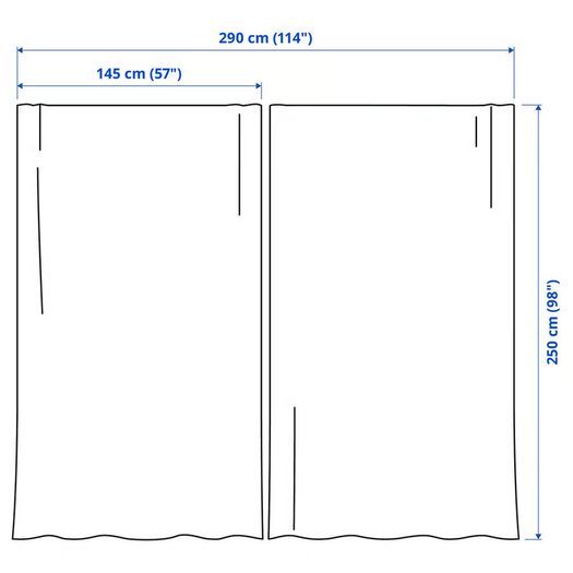 Ikea Room darkening curtains1 pair blackout