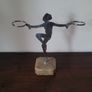 Art deco chrome dancing lady candle holder Image 2
