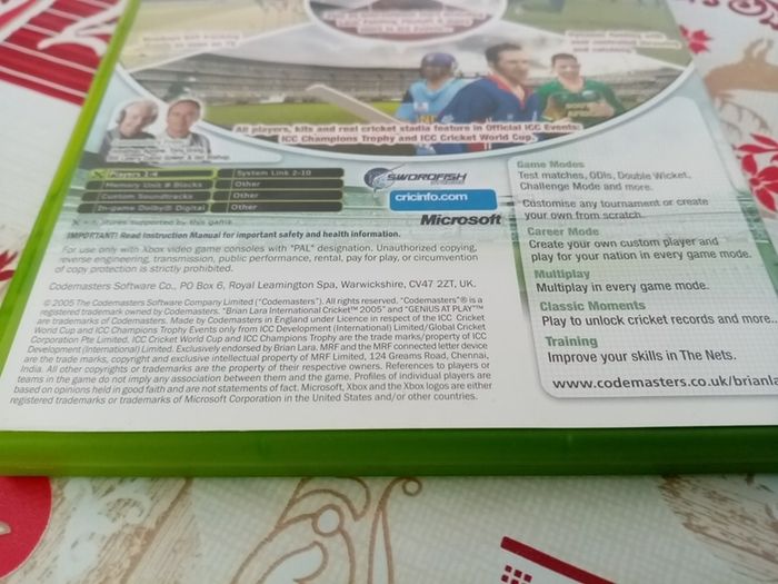 Brian Lara Cricket 2005 -Xbox Games - Original
