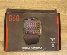 One-Handed Gaming Keyboard, Wireless, 2.4G RGB Backlit Keyboard