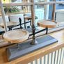 New metal and washed wood vintage scales effect display piece Image 5