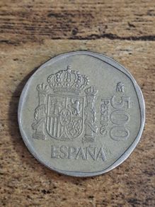Spain 1989, 500 Pesetas Coin - free standard postage