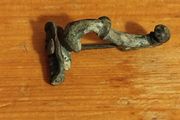 Rare Intact Roman Bronze "Trumpet" Fibula - 1st/2nd Century AD