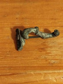 Rare Intact Roman Bronze "Trumpet" Fibula - 1st/2nd Century AD
