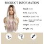 Ombre blonde wig with pink purple highlights Image 4