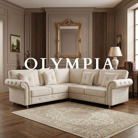 Olympia Fullback Corner sofa Cream Color