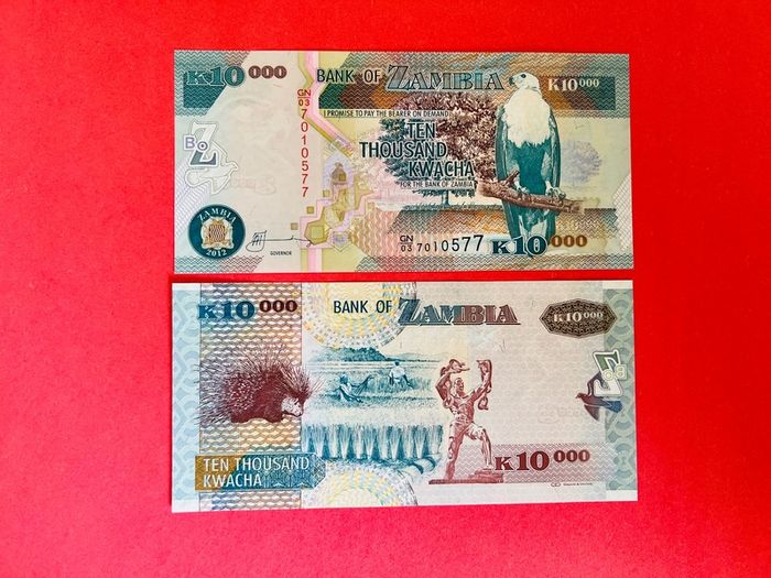 Zambia  10000  Kwacha. 2012 . Pick  46 . ( Uncirculated )