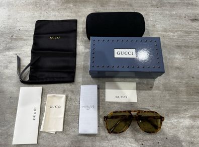Gucci GG1042S Sunglasses Havana Green