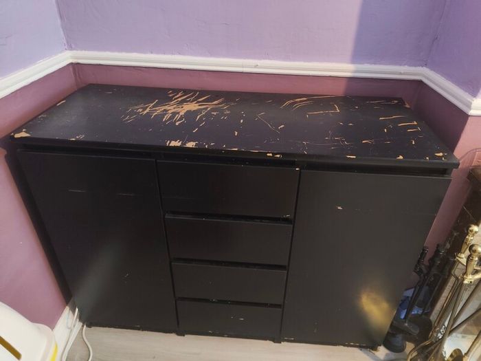 Black Painted Sideboard