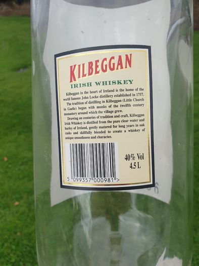 Kilbeggan whiskey 4.5lit Bottle