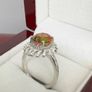Silver Rainbow Genesis Quartz & Zircon "Sunburst" Ring Image 9