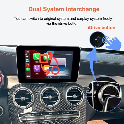 Wireless CarPlay Android Auto Decoder For Mercedes Benz NTG4.5 NTG5.0 W178 W117 W156 W203 W205 W207 W212 BT AUX GPS Car Module