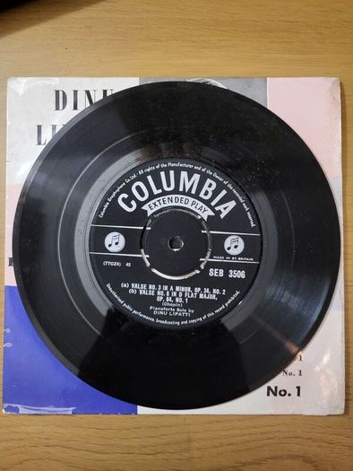 Chopin Waltzes No 1 Dinu Lipatti 7 inch EP Columbia SEB 3506